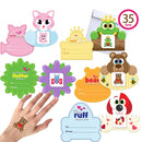 35Pcs Kids Valentines Cards Animal Themed Temporary Tattoos-Classroom Exchange Gifts