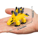 24Pcs Kids Valentines Cards with Dinosaur Building Blocks-Classroom Exchange Gifts