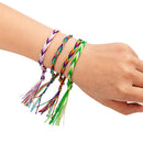 28Pcs Kids Valentines Cards With Cute Colorful Friendship Bracelets-Classroom Exchange Gifts