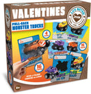 16Pcs Kids Valentines Cards With Pull Back Monster Truck-Classroom Exchange Gifts