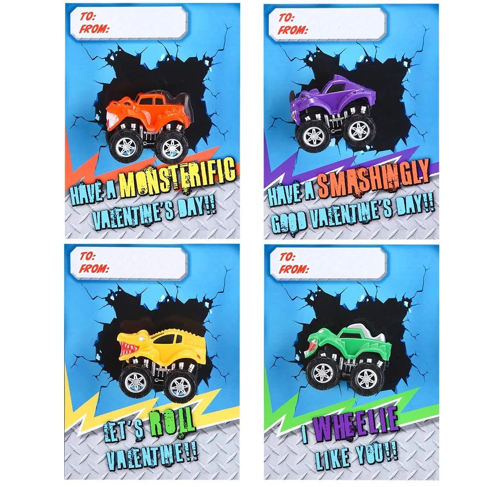 valentine-gift-cards-with-pull-back-monster-truck-16pcs-joyin