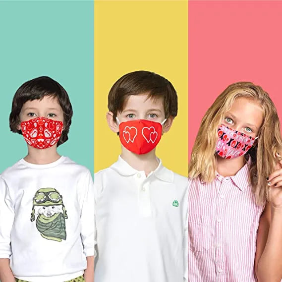 6 Pcs Valentine's Day 3D Ergonomic Print Reusable Face Mask