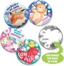 32Pcs Mini Bubble Maker Wands with Kids Valentines Cards for Classroom Exchange