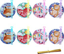 32Pcs Mini Bubble Maker Wands with Kids Valentines Cards for Classroom Exchange