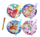 32Pcs Mini Bubble Maker Wands with Kids Valentines Cards for Classroom Exchange