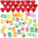 28Pcs Rainbow Spring Filled Hearts Set with Valentines Day Cards for Kids-Classroom Exchange Gifts