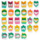 28Pcs Rainbow Spring Filled Hearts Set with Valentines Day Cards for Kids-Classroom Exchange Gifts
