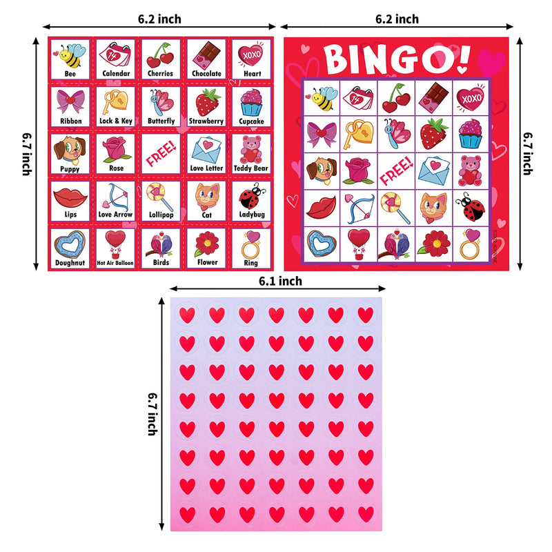 28 Players Valentine's Day Bingo Set