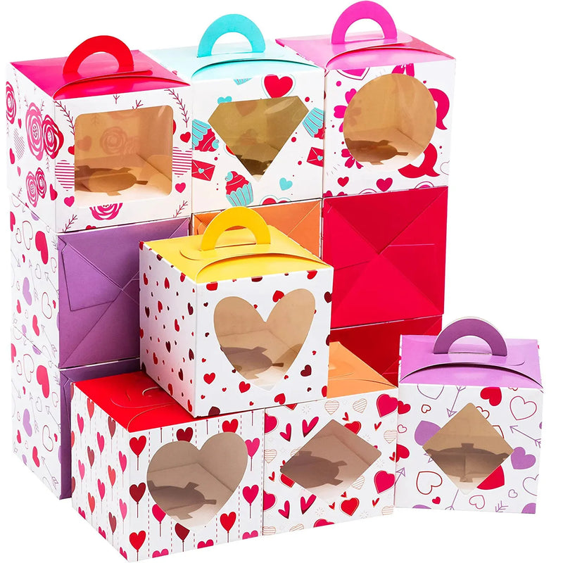 28Pcs Valentines Day Cupcakes Box