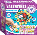 28Pcs Kids Valentines Cards with Iconic Expression Plush Key-chain-Classroom Exchange Gifts