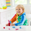 12Pcs Color Foam Squishy Toys with Kids Valentines Cards for Classroom Exchange