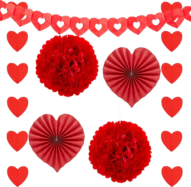 Valentines Swirl String Cutout with Garland