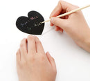 Valentines Day Gift Cards in Heart Shape Scratch Sticker Roll