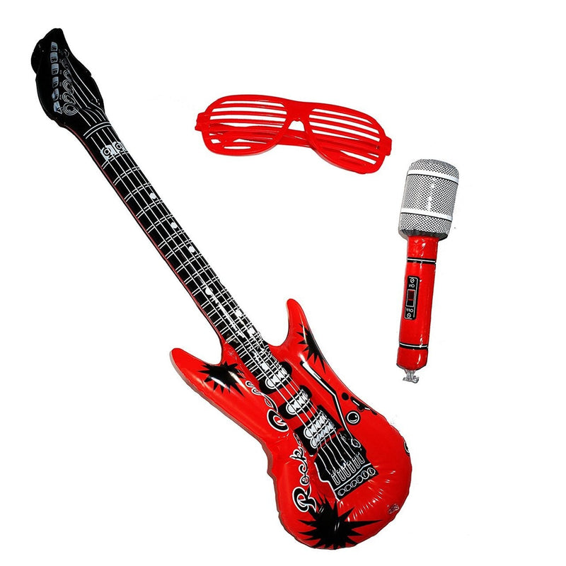 Inflatable Rockstar Party Pack, 12-Piece Set
