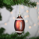 Christmas Football Ornament Glass Blown Ornament
