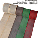 Christmas Gift Wrap Burlap Ribbon