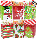 18 Pack Christmas Gift Bags, Holiday Paper Bags