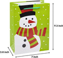 18Pcs Christmas Gift Bags, Holiday Paper Goody Bags with Handles