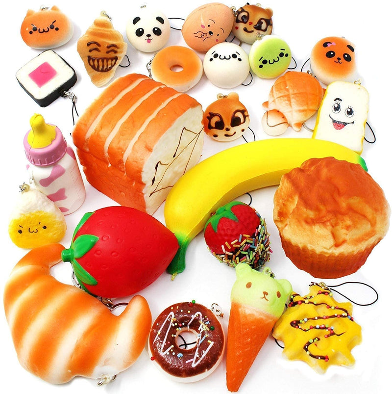 Scented Food Squishies Pack, 24 Pcs