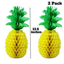 Tropical Table Decor with Palm Leave, Tissue Pineapple and Hibiscus Flowers, 50 pcs