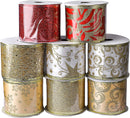 Wired Christmas Ribbons for Decorations & Wrapping