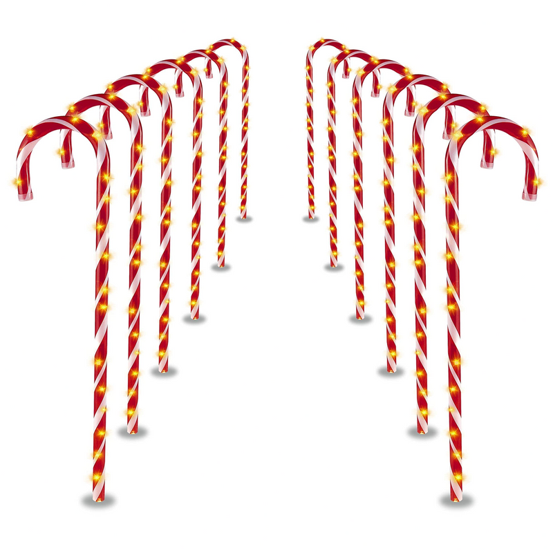 Christmas Candy Cane Pathway Markers