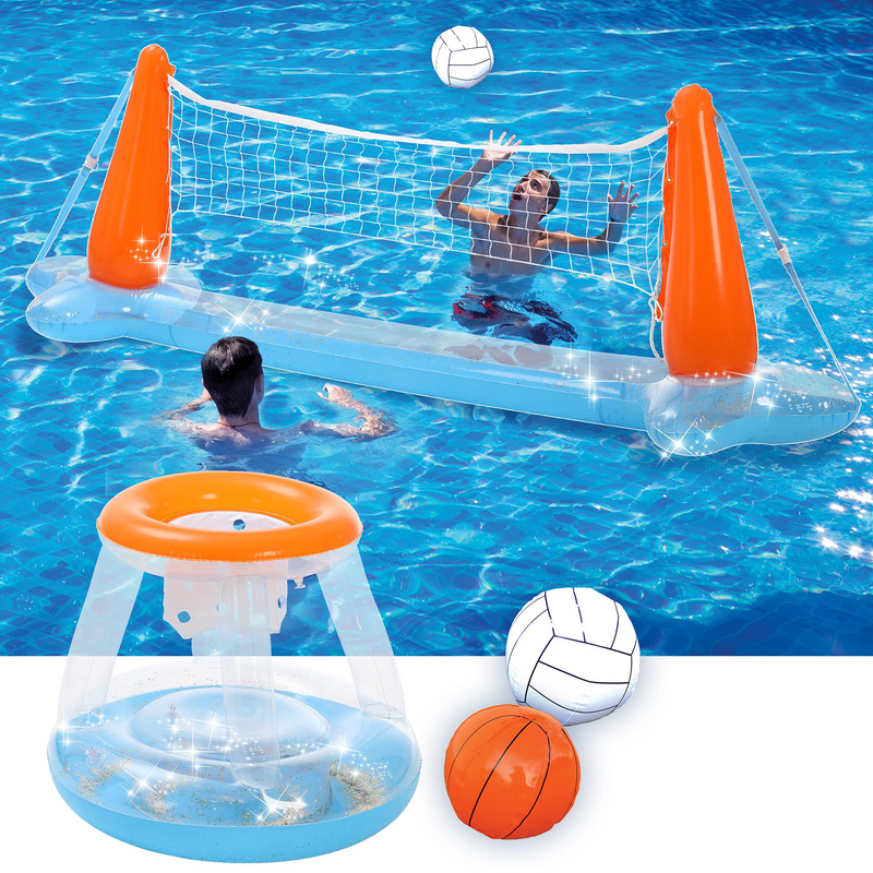 SLOOSH - Inflatable Basketball & Volleyball with Shinny Glitters