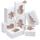 White Treat Boxes with Window, 24 Pcs