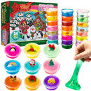 24 Days Advent Calendar - Slime with Resin Accessories, 24 Pcs
