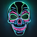 Halloween Cosplay Led Mask Light Up Scary Skull Mask