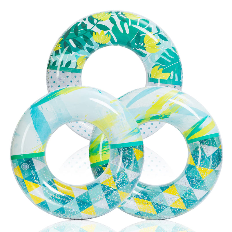 SLOOSH - Inflatable Pool Floats with Glitters, 3 Pcs