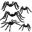 Halloween Realistic Hairy Spiders, 5 Pack