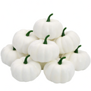 12 Pcs Thanksgiving Artificial White Mini Pumpkins