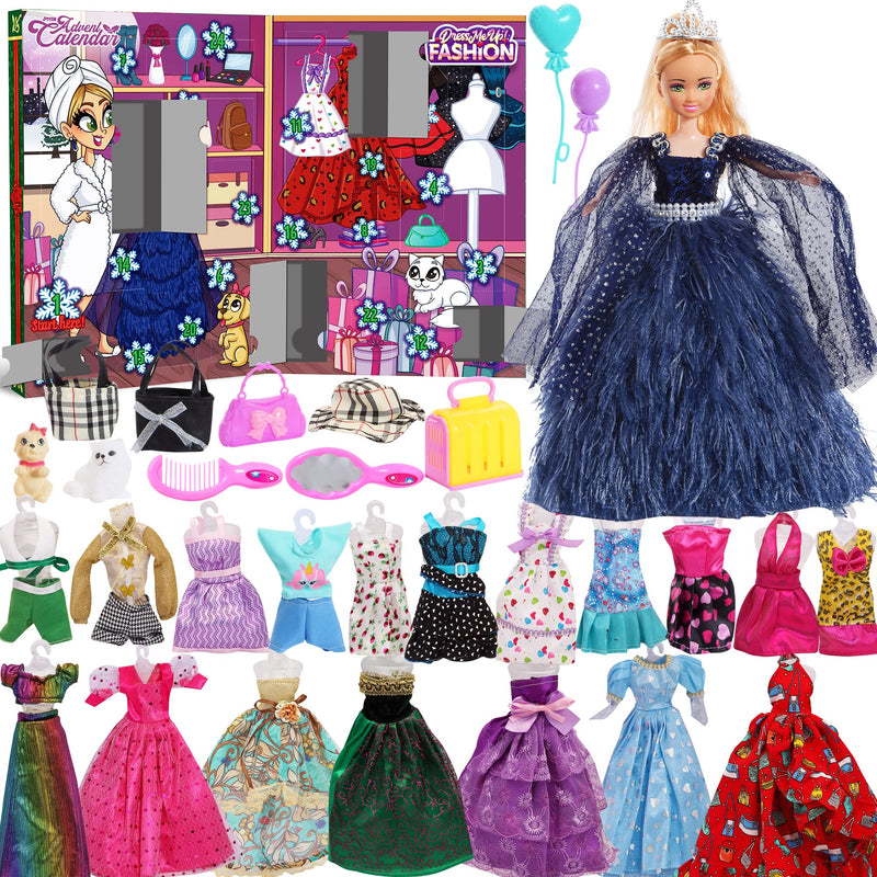 24 Days Girls Doll Accessories Advent Calendar