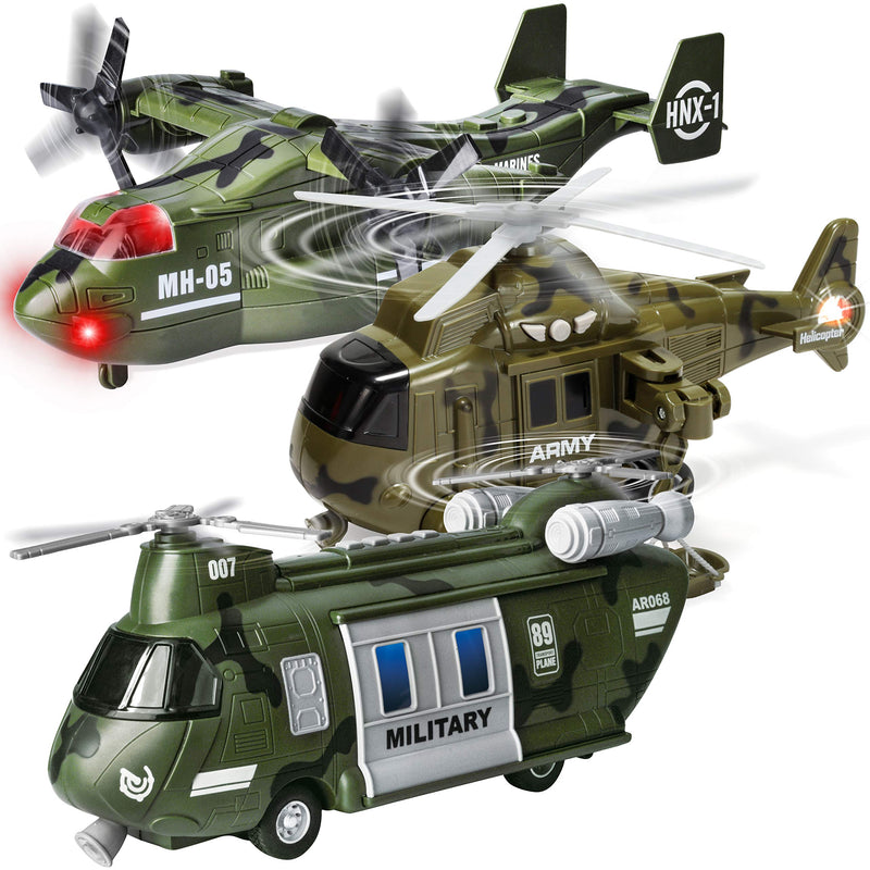 3 Pcs Helicopter Squadron Toy Set