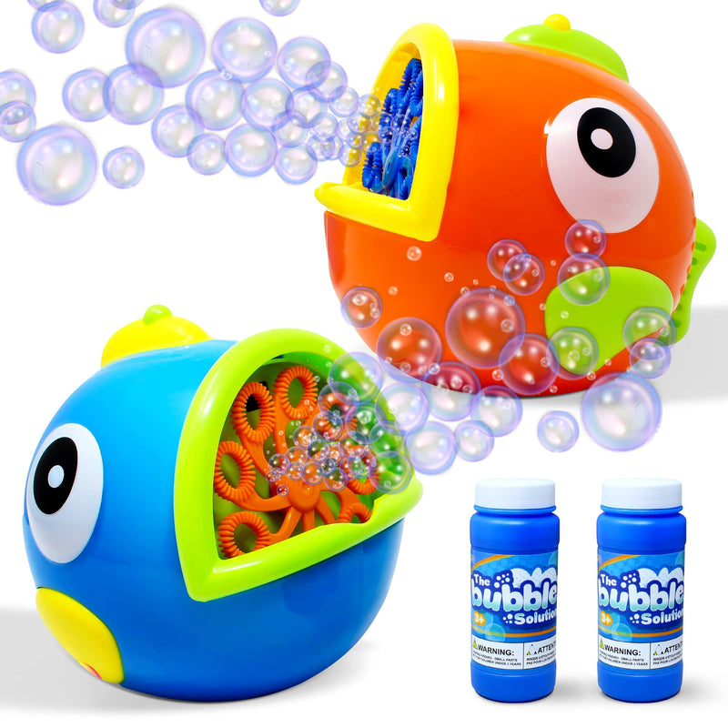 4.5in Bubble Blowers with 2 Bubble Solution Bottles of 4 oz, 2 Pack