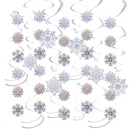 Snowflake Hanging Swirls and Strings Decoration, 18 Pcs