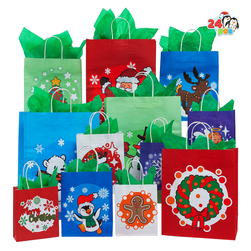 Gift Bags for Wrapping, 24 Pcs