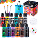 Washable Kids Tempera Paint Set, 12 Pcs
