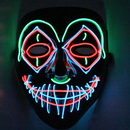 LED Scary Clown Cosplay Mask with 3 Lighting Modes