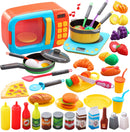 45 Pcs Pretend Play Microwave Cooking & Kitchen Utensil