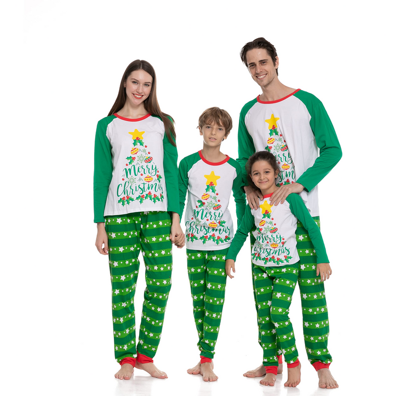 Kid Green Christmas Tree Pajamas