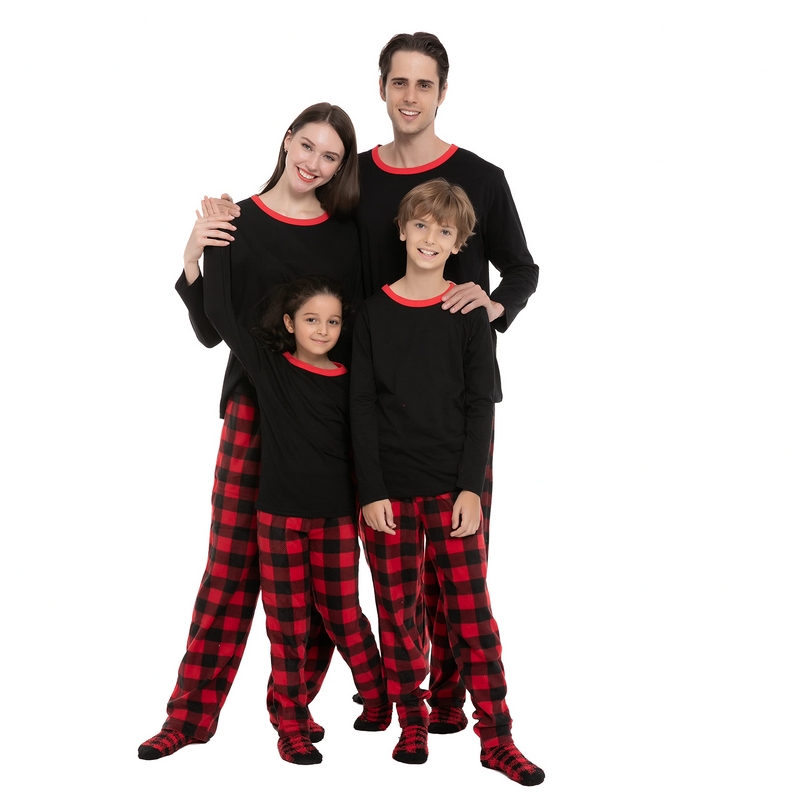 Men Red and Black Pajamas