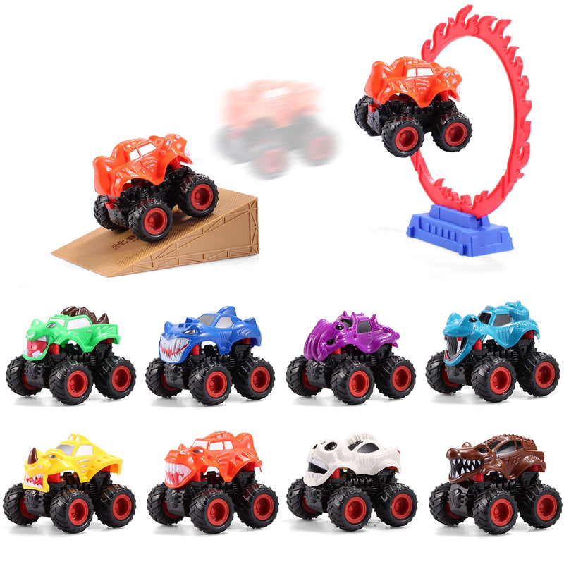8 Piece Push-and-go Monster Friction Powered Truck