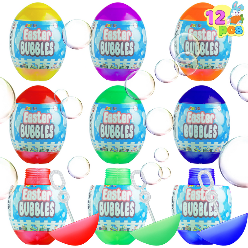 12Pcs Easter Egg Bubbles Wands