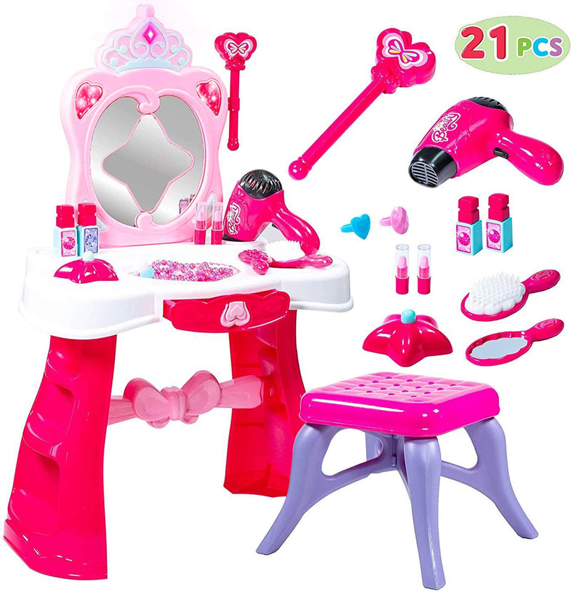 Toddler Fantasy Vanity Beauty Dresser Play Set