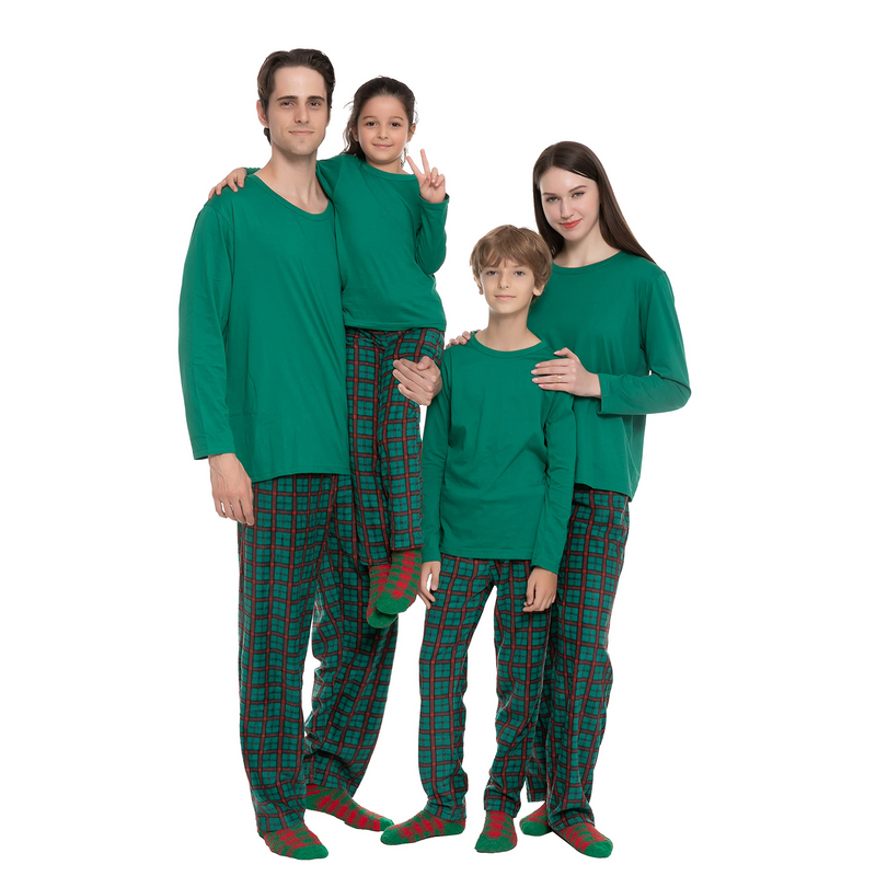 Kid Green Plaid Pajamas
