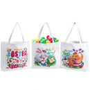 3Pcs Easter Canvas Tote Bags for Easter Egg Hunt