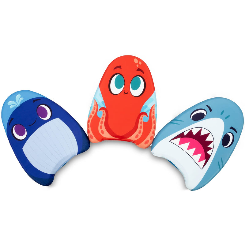 SLOOSH - 3 Pack Learn-to-Swim Kickboard, Whale, Shark, & Octopus