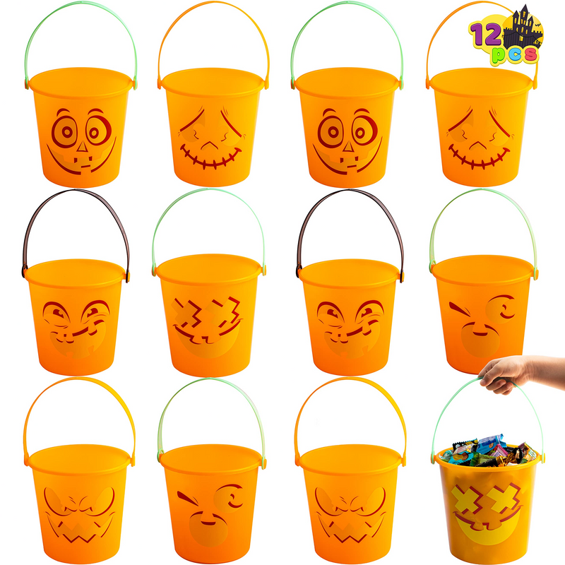 Pumpkin Face Bucket Set, 12 Pcs